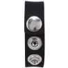 RockSolid by Doc Johnson Cockring ajustable en silicone The Silicone 3 Snap Noir